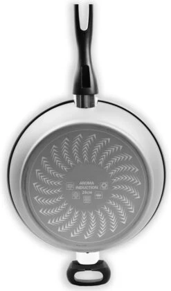 Merkloos Keukenpan Met Deksel En Heeft Een Diameter Van Ø 28 Cm - Luxe Hapjespan Keukenpan Van 28cm Anti-aanbaklaag - Handvat Zwart - Pan Met Deksel -PannenPunt Aanbiedingen Winkel 706x1200