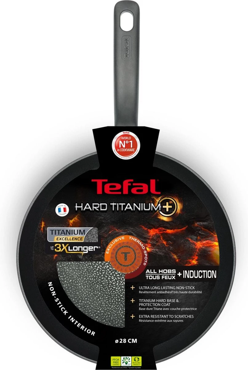 Tefal Hard Titanium+ Koekenpan - Ø 24 Cm 6 Tefal Hard Titanium+ Koekenpan - Ø 24 Cm - Afbeelding 6