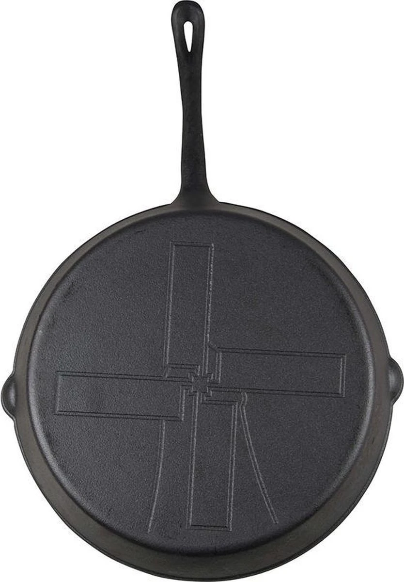 The Windmill Koekenpan Skillet Extra - 31,5 Cm - Gietijzer Zwart 3 The Windmill Koekenpan Skillet Extra - 31,5 Cm - Gietijzer Zwart - Afbeelding 3