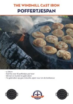 The Windmill Poffertjespan 30 Cm Gietijzer 2,3 Kg Zwart -PannenPunt Aanbiedingen Winkel 847x1200 1