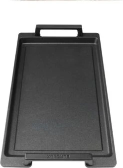 Eurolux Teppanyaki Plaat Met Grepen - 41 X 24 X 2.5 Cm - Zwart - Aluminium - Geschikt Voor Alle Warmtebronnen -PannenPunt Aanbiedingen Winkel 878x1200