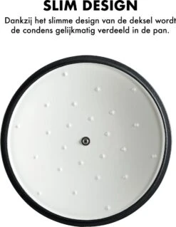MOA Gietijzeren Braadpan - Inhoud 7,2 Liter - 30CM - Rond - Alle Warmtebronnen - Ook Voor Inductie - Gewicht 7,3 Kg - Wit - C30W -PannenPunt Aanbiedingen Winkel 928x1200