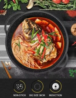 Cheffinger | Luxe Wokpan Met Deksel | 36CM | Alle Warmtebronnen | Oriental -PannenPunt Aanbiedingen Winkel 935x1200